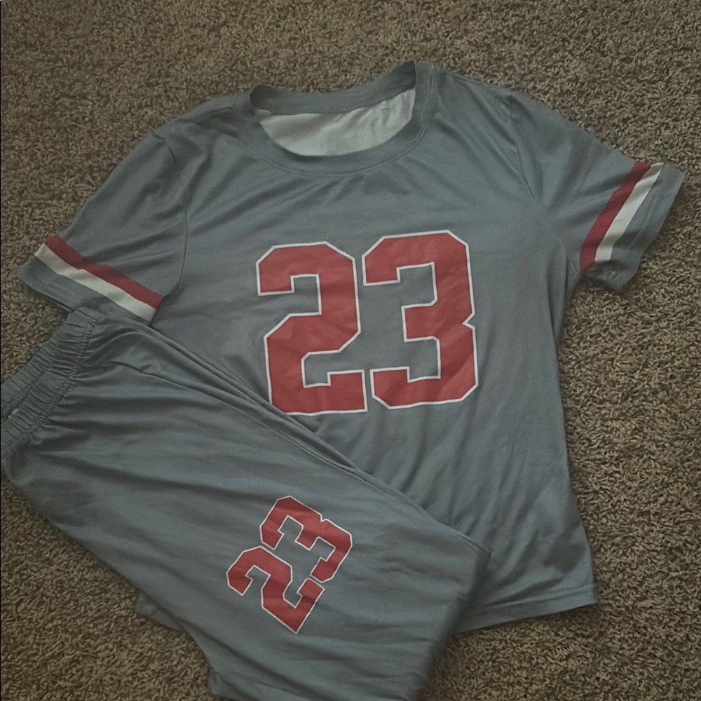 Kids Gray and Red Sports Shirt Set